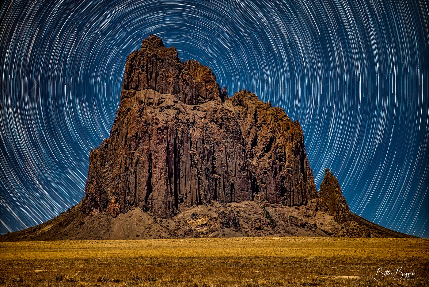 Shiprock star trails